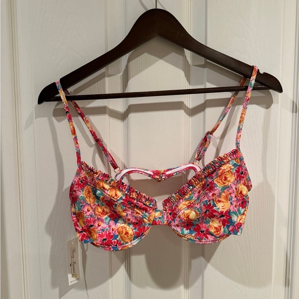 Floral Print Women's Bikini Top
